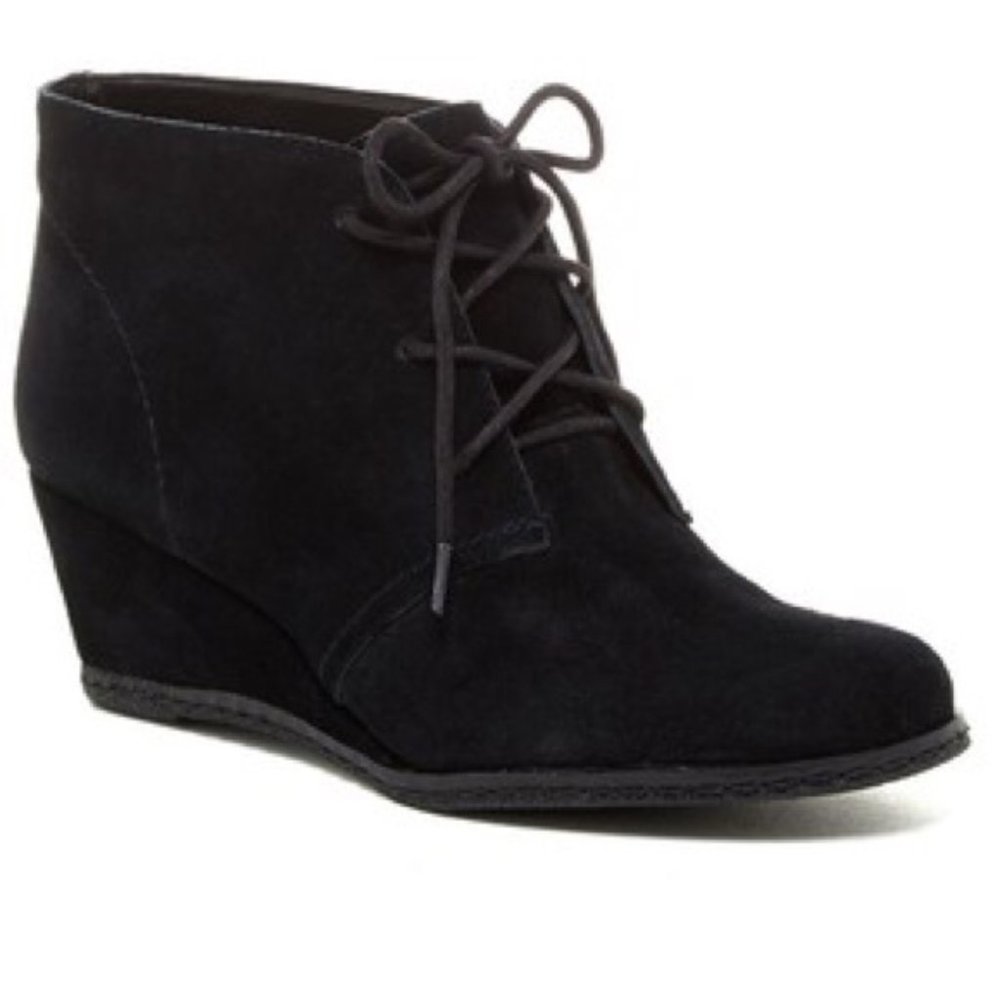 Franco Sarto Weston Wedge Suede Ankle Booties 6.5